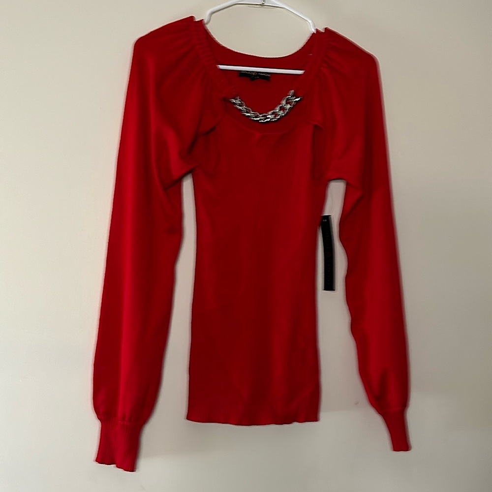 Women’s red long sleeve shirt